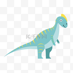双脚直立蓝色长尾恐龙