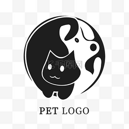 宠宠物图片_宠物爱宠logo简约黑白头像