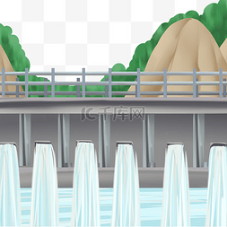 流水系统图片_水利设施大型水库流水