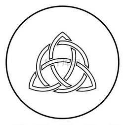 三角圆圈图片_圆圈中的结形状结图标轮廓圆形插