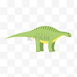 长尾巴图片_绿色长尾巴食草恐龙