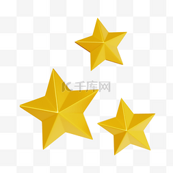 3d立体五角星图片_3DC4D立体金色五角星