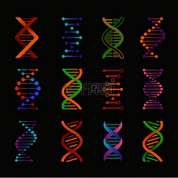 DNA双螺旋图片_图标生物化学实验室螺旋研究标志