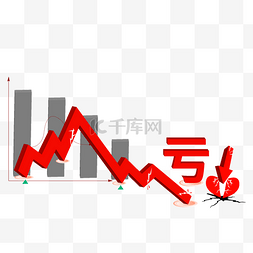 金融理财股票亏损亏钱免扣PNG