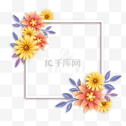 妇女节花卉创意字体白色线框