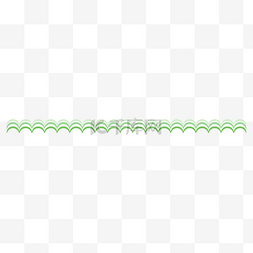 装饰线可爱图片_渐变绿色波浪纹可爱分割线