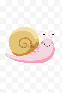 蜗牛动物矢量元素绘本插图