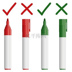 红酒甄选logo图片_标记红色和绿色的交叉和检查