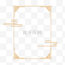 传统端午节海报图片_金色浮雕古典传统图案祥云边框