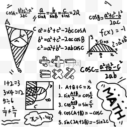 数学公式图片_加减乘除算式几何图形笔记