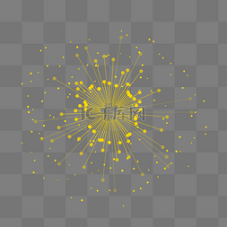 四射光线图片_新年春节烟花光点光线放射