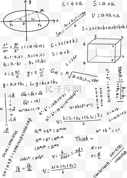 数学公式图片_数学公式教育培训学科底纹