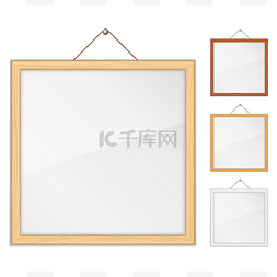 白色相框素材图片_木制相框