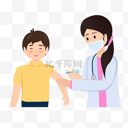 疫苗宣传图片_给儿童学生打疫苗