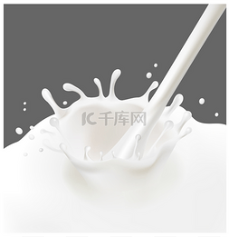 白色液体流体图片_飞溅的牛奶.
