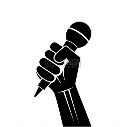 sound图片_Drawing a microphone in a hand