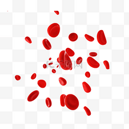 有关血液的元素图片_3D立体人体细胞红色血液血小板