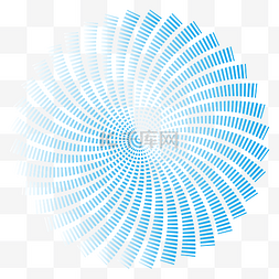 装饰图形图片_科技蓝渐变螺纹装饰元素