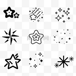 不规则图形状图片_星星几何涂鸦套图