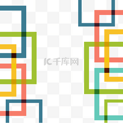 商务科技交织彩色线条边框