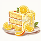 一块柠檬奶油蛋糕
