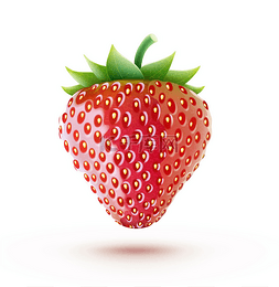 草莓水果手绘图片_新鲜草莓