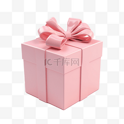 一个3D礼物礼盒装饰粉色