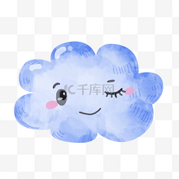 彩色的云背景图片_云朵云蓝色紫色卡通可爱