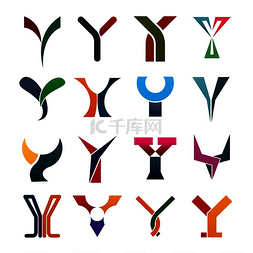 技术和商业行业的字母 Y 图标。