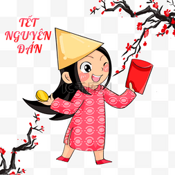 红色喜庆背景梅花图片_越南新年春节红包