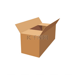 方形盒子白色图片_纸箱交付和运输包装独立实物模型