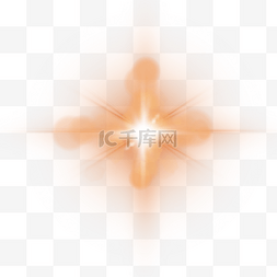 十字格标尺图片_十字星爆闪橙色抽象光效