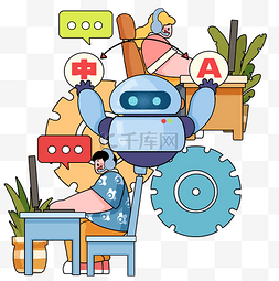 科技智能机器人图片_AI智能机器人chatGPT翻译沟通