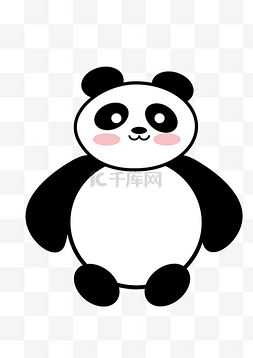 卡通熊猫边框童趣可爱动物文本框
