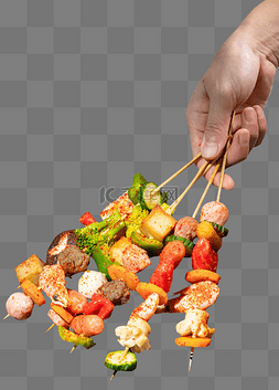 蔬菜串串图片_餐饮烤串室内烧烤
