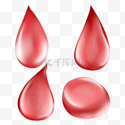 水滴滴落写实的液体果汁红色