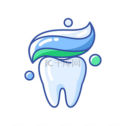 嫩芽牙齿图片_牙齿清洁示意图牙科和医疗保健的