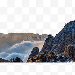 山川云海图片_冬季雪山山区山川景色云海