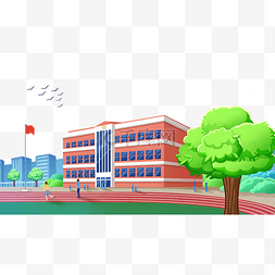 建筑图片_学校校园教学楼操场教育