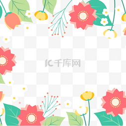 彩绘花卉图片_彩绘春季花卉边框
