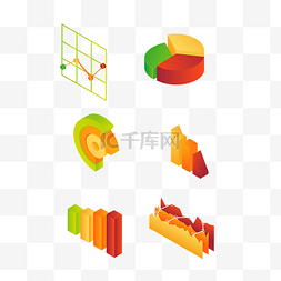 ppt页面图片_2.5D金融数据分析柱状图ppt图标