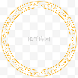 金色欧式圆环复古边框