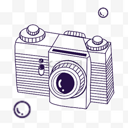 圆形小球旋转镜头手绘线稿相机