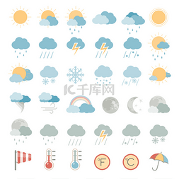 天气好图片_平面图标-天气