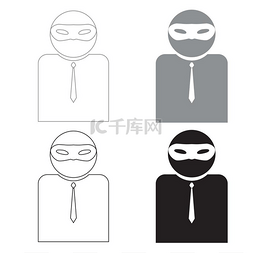 it男人图片_The man incognito in a mask 黑色和灰色