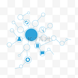 互联网大数据图片_区块链大数据圆形结构供应链
