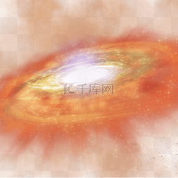 橙红图片_星空抽象橙红色光效超新星爆炸