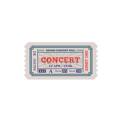 入场券图标图片_在大音乐厅的音乐表演优惠券孤立