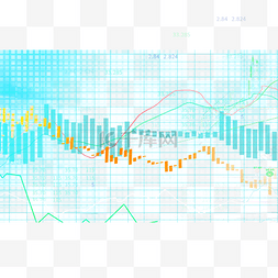 走势图图片_蓝色背景股票走势曲线图
