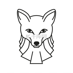 狐狸线条插图